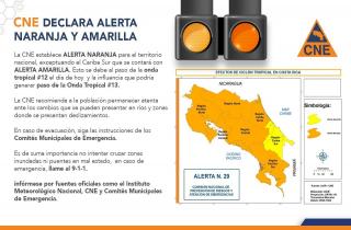 Declaratoria de alerta naranja por clima en Desamparados